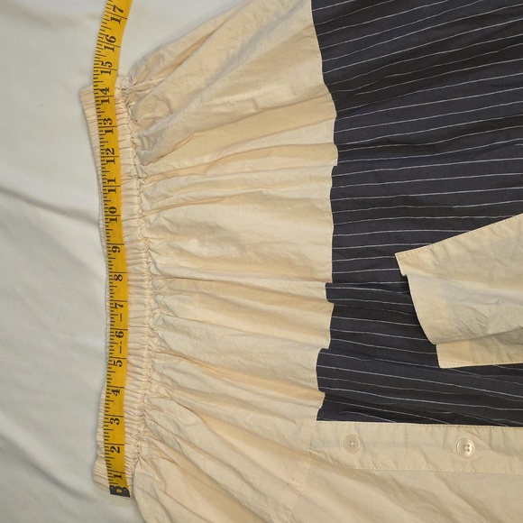 Reclaimed Vintage Cream Elastic Waist Skirt - Picture 8 of 10